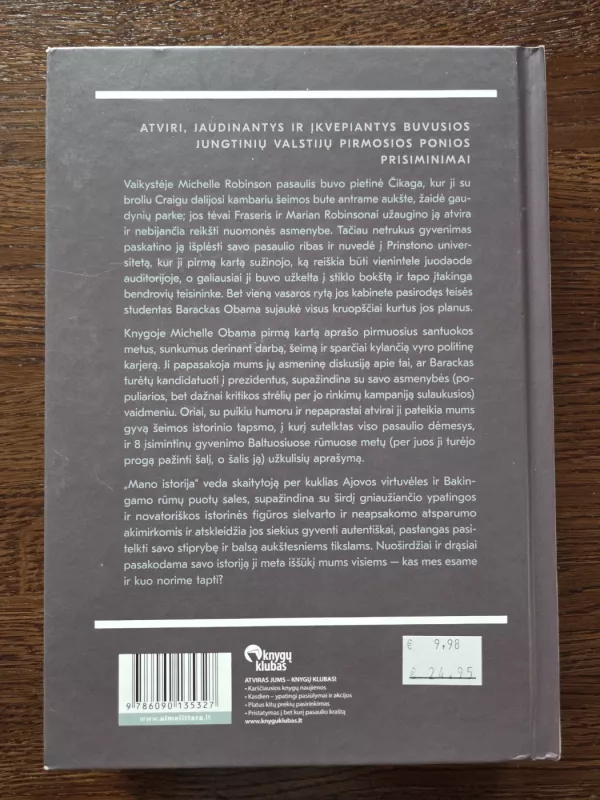 Mano istorija - Michelle Obama, knyga 3