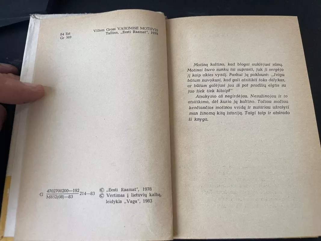 Nutylėjimo motyvai - V. Grosas, knyga 4