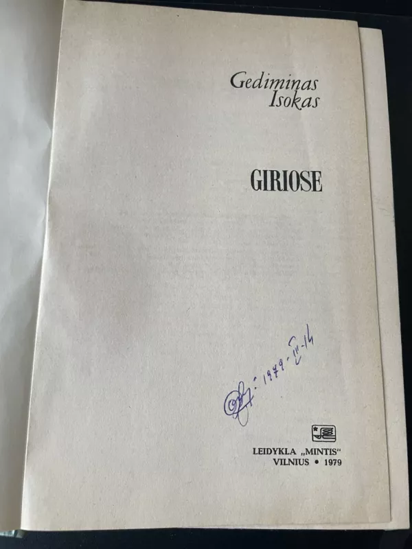 Giriose - Gediminas Isokas, knyga 3