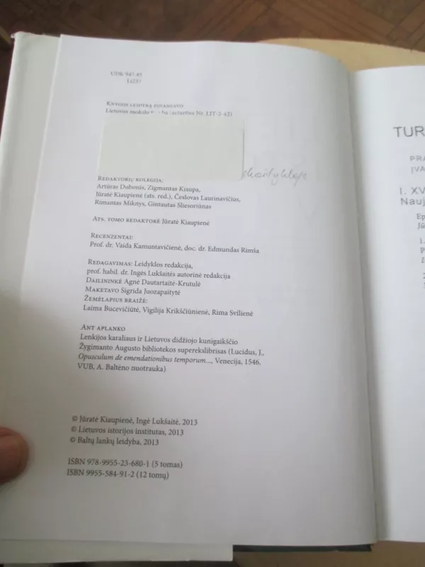 Lietuvos istorija V tomas: Veržli Naujųjų laikų pradžia. Lietuvos Didžioji Kunigaikštystė 1529-1588 metais - Jūratė Kiaupienė Ingė Lukšaitė, knyga 6