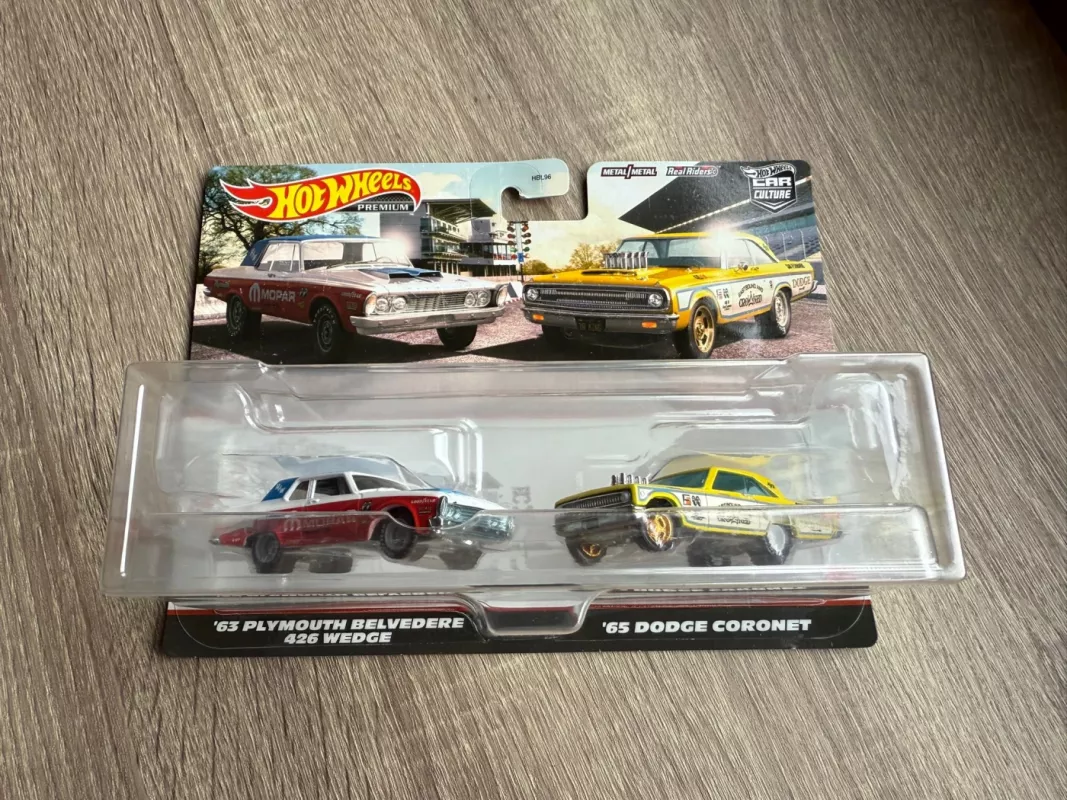 65 Plymouth Belvedere 426 Wedge / 65 Dodge Coronet 2-Pack Hot Wheels - , namai ir interjeras 2