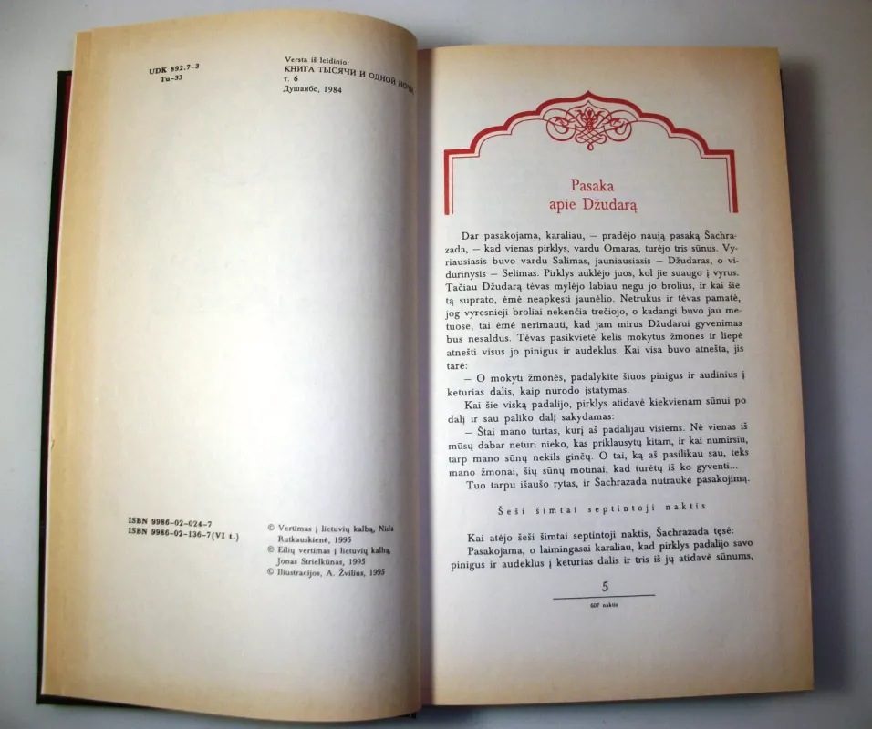 Tūkstantis ir viena naktis VI tomas - Arabų pasakos, knyga 6