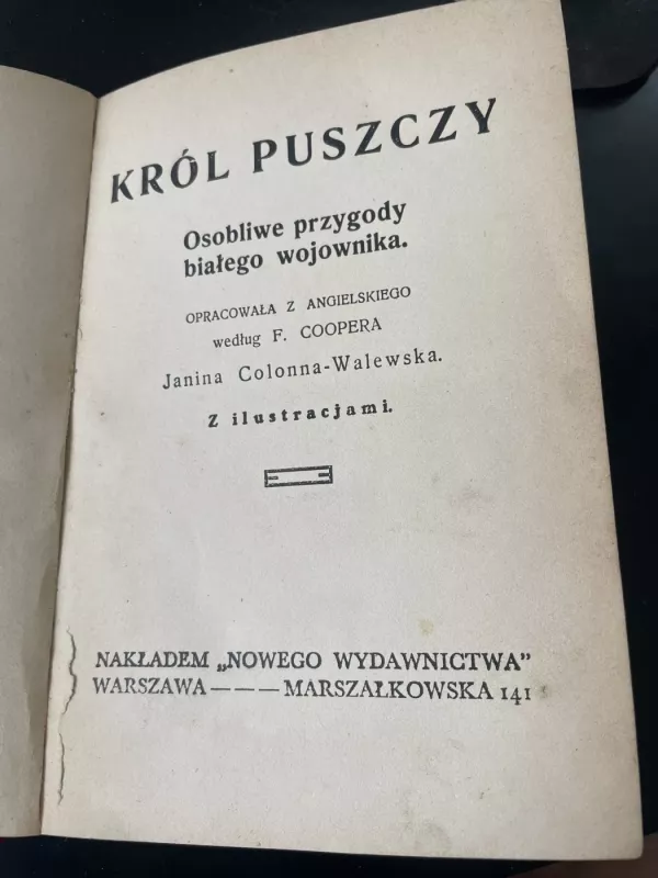Miško karalius ir kitos istorijos - James Fenimore Cooper, Janina Kolona-Valevska, knyga 5