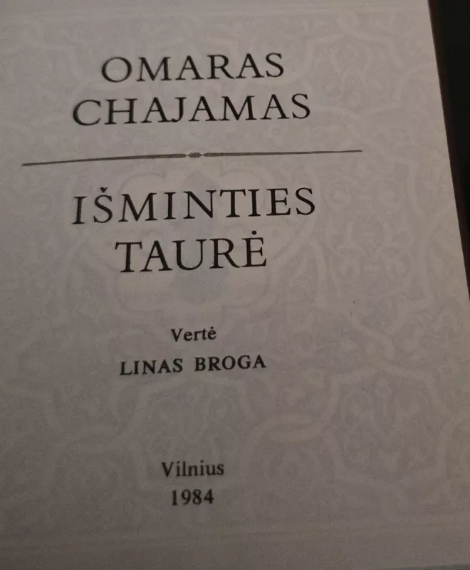 Išminties taurė - Omaras Chajamas, knyga 4