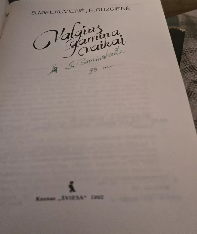 Valgius gamina vaikai - B. Mielkuvienė, R.  Ruzgienė, knyga 3