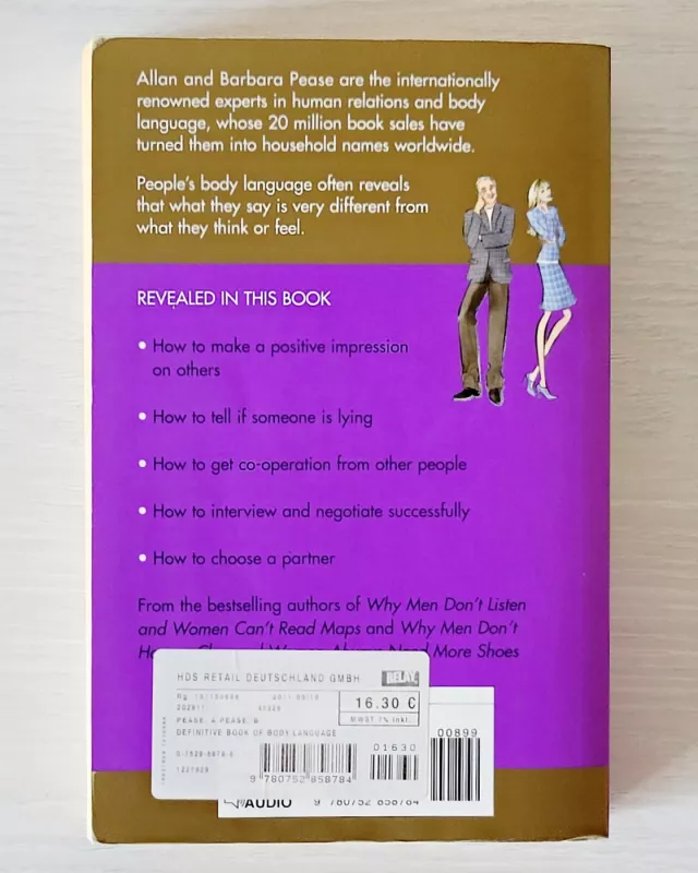 The Definitive Book Of Body Language: How to read others’ attitudes by their gestures - Allan Pease, knyga 3