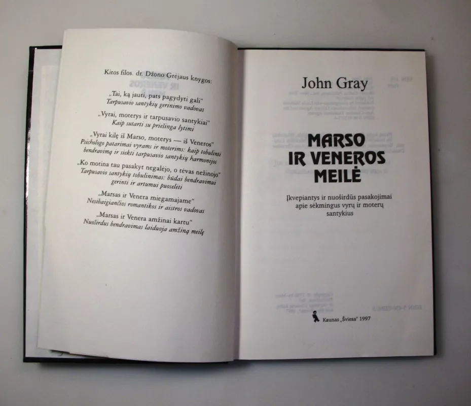 Marso ir Veneros meilė - John Gray, knyga 4