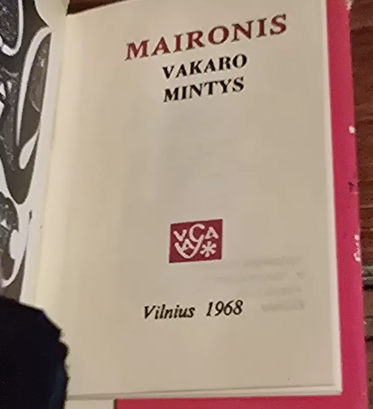 Vakaro mintys -  Maironis, knyga 3
