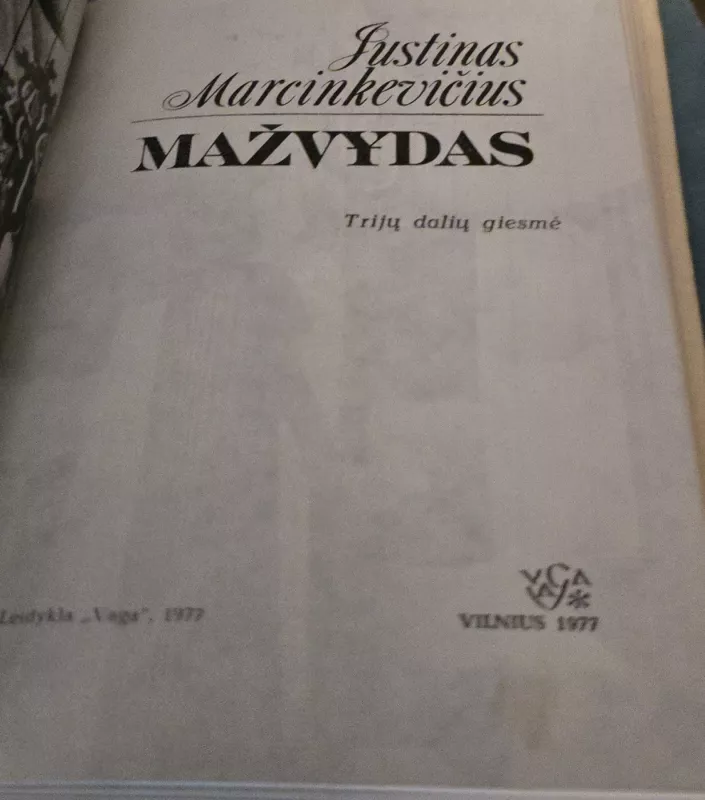 Mažvydas - Justinas Marcinkevičius, knyga 2