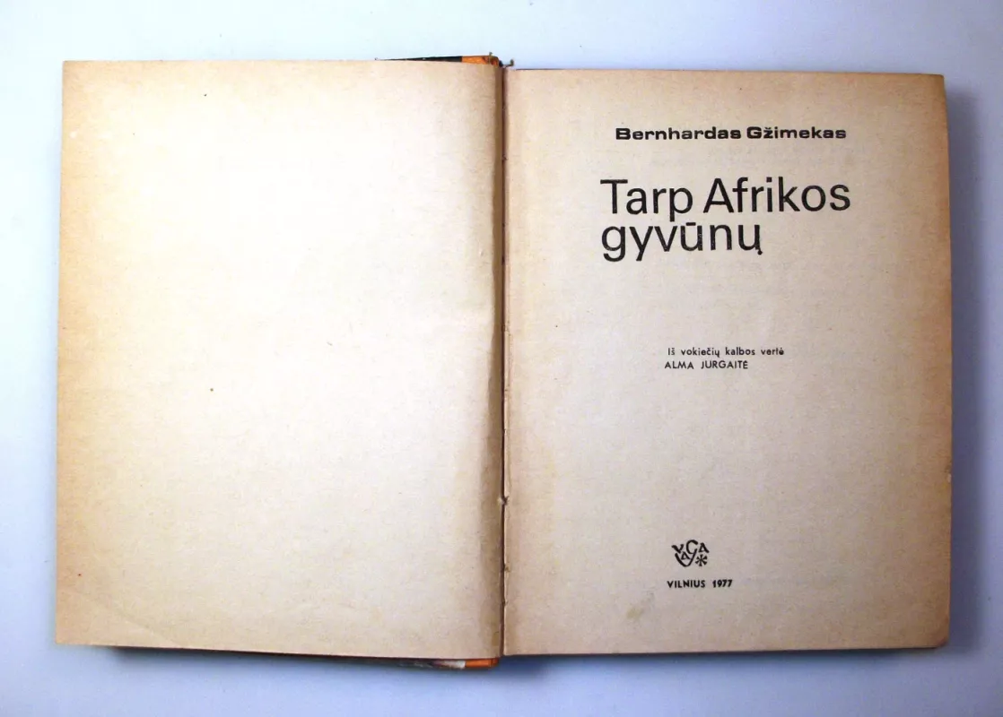 Tarp Afrikos gyvūnų - Bernhardas Gžimekas, knyga 5