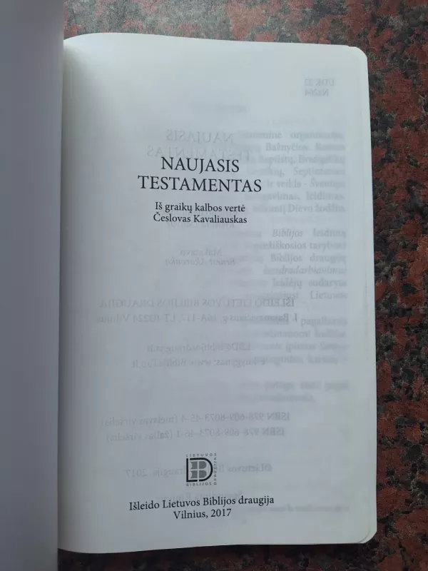 Naujasis testamentas - Česlovas Kavaliauskas, knyga 3
