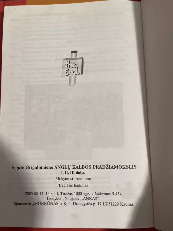 Anglų kalbos pradžiamokslis - Sigutė Grigaliūnienė, knyga 4