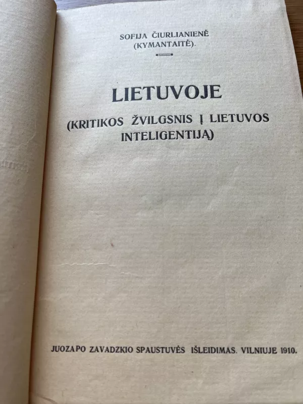 Lietuvoje - Sofia Čiurlioniene- Kymantaitė, knyga 5