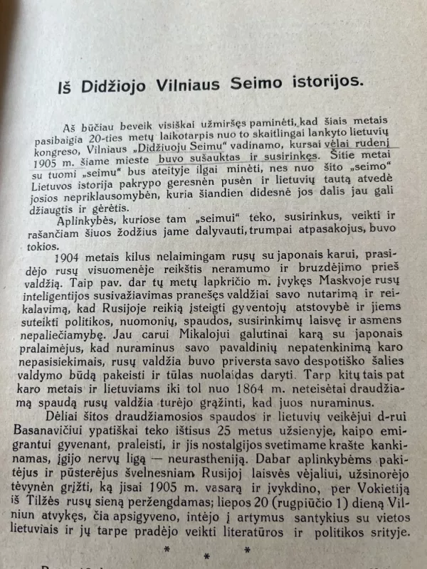 J.Lius Iš didžiojo Vilniaus seimo istorijos,1925 m - John LIUS, knyga 3
