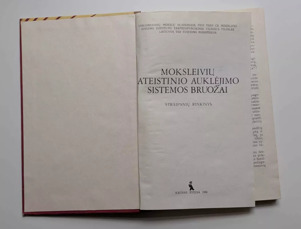 Moksleivių ateistinio auklėjimo sistemos bruožai - R. Tidikis, A. Stundys, knyga 3