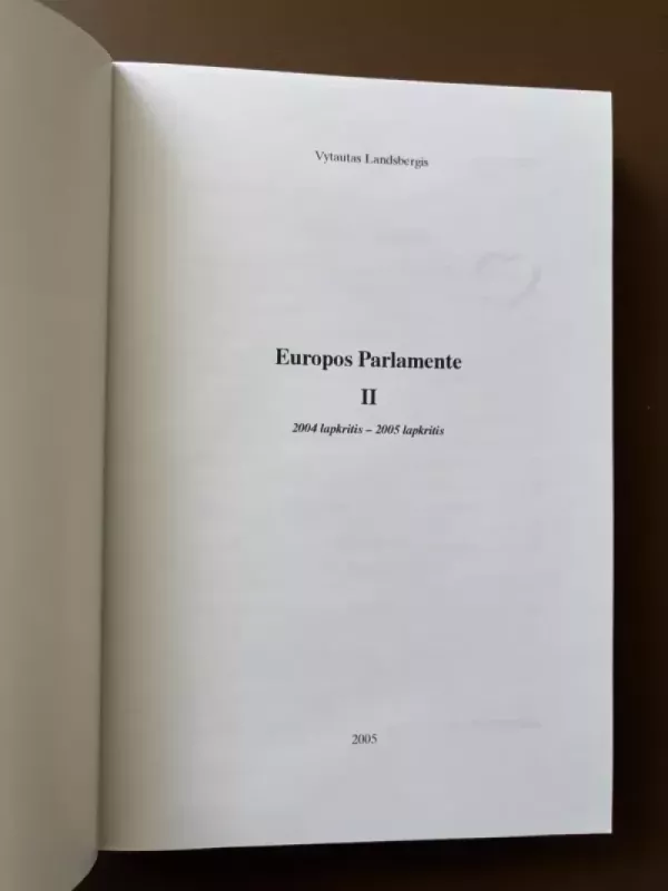 Europos parlamente (2 knyga) - Vytautas Landsbergis, knyga 3