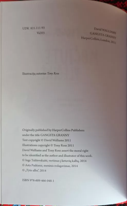 Močiutė plėšikė - David Walliams, knyga 4