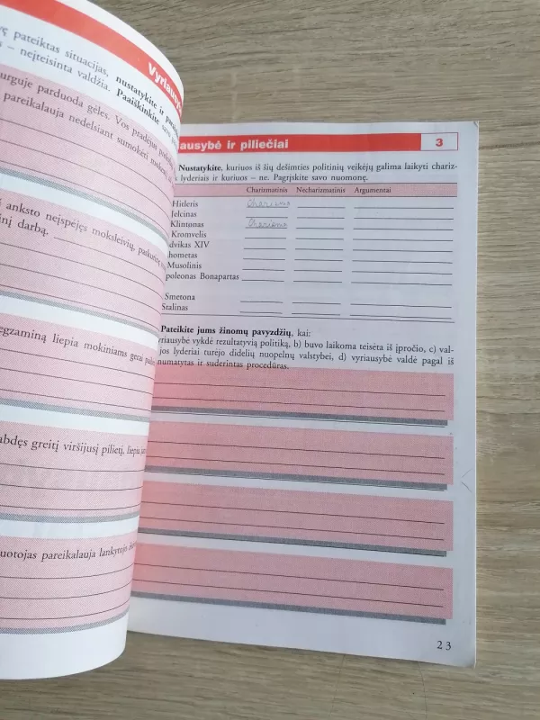 Politologijos pratybų sąsiuvinis - A. Porutis, L.  Dargevičius, V.  Porutienė, knyga 4