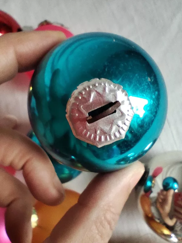 Vintažinių stiklinių Kalėdų eglutės žaisliukų rinkinys Mada in GDR - , namai ir interjeras 5