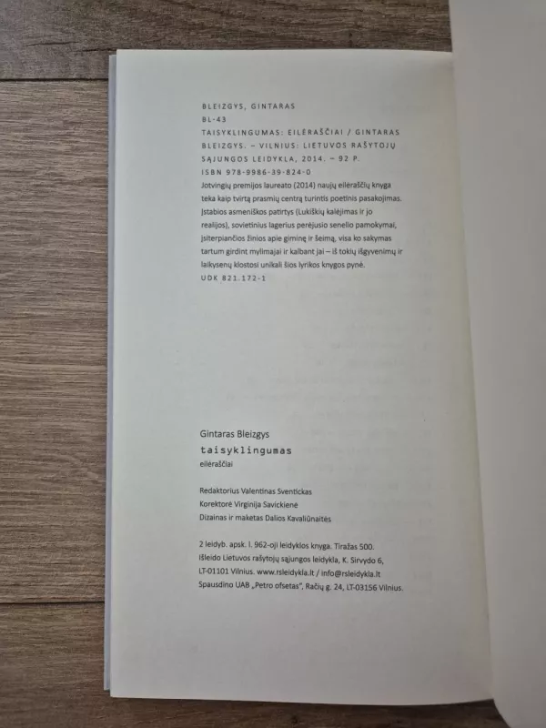 Taisyklingumas - Gintaras Bleizgys, knyga 3