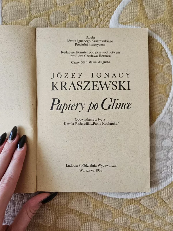 papiery po glince - J.I.Kraszewski, knyga 5