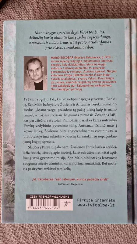 Bibliotekininkė iš Sen Malo - Mario Escobar, knyga 3