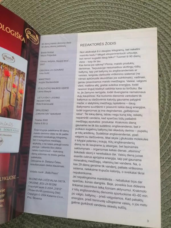 90 dienų maisto derinimo dieta: trys skanių patiekalų mėnesiai - Breeda Hrobat, Mojca  Poljanšek, knyga 3