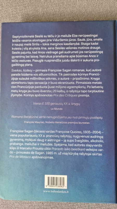 Sveikas liūdesy - Francoise Sagan, knyga 3