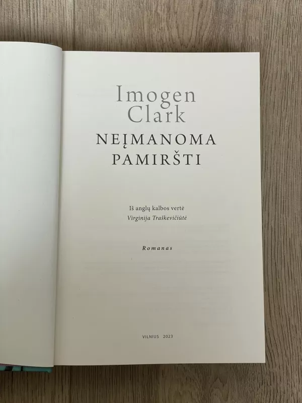 Neįmanoma pamiršti - Imogen Clark, knyga 3