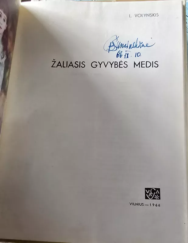 Žaliasis gyvybės medis - L. Volynskis, knyga 3