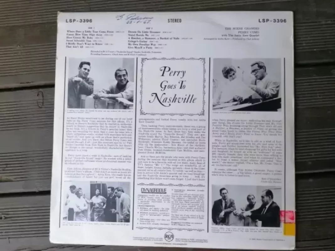 The scene changes Perry Como with the Anita Kerr quartet - Perrycomo, plokštelė 3