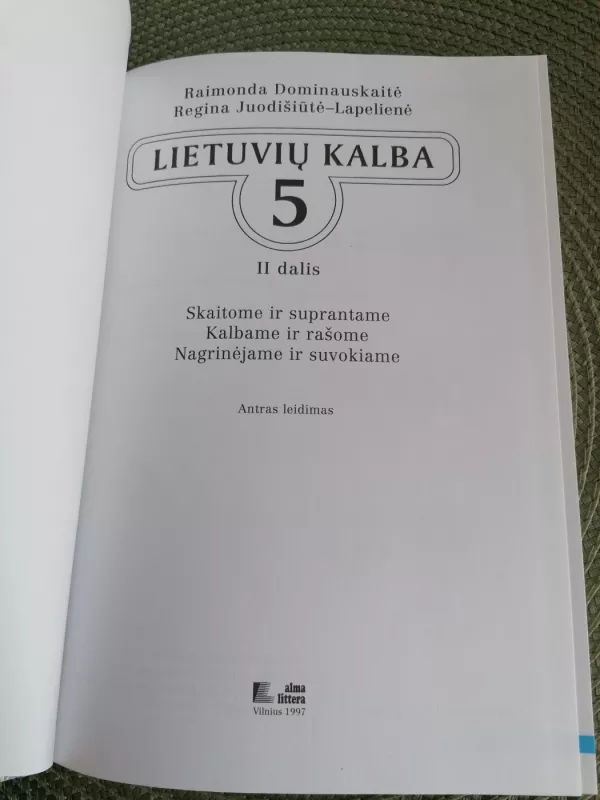 Lietuvių kalba 5 klasei (2 dalis) - Autorių Kolektyvas, knyga 3