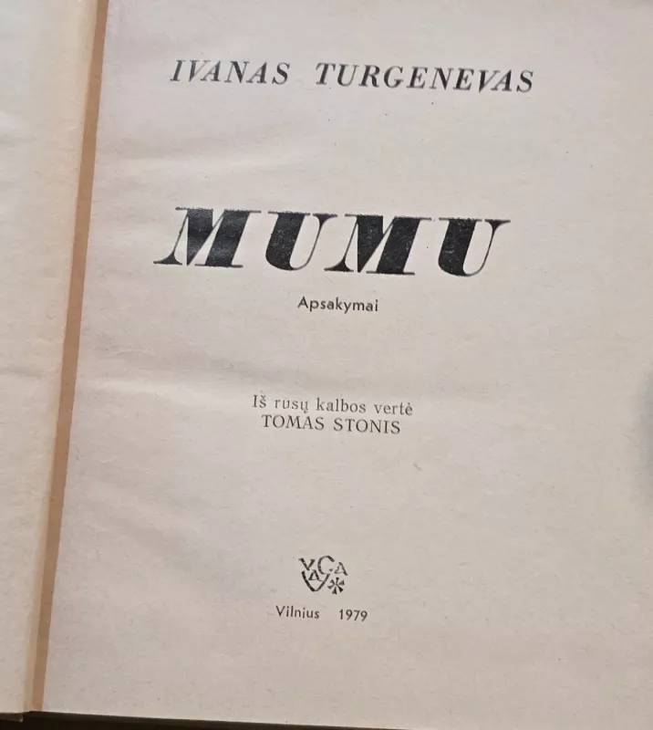 Mumu - Ivanas Turgenevas, knyga 3