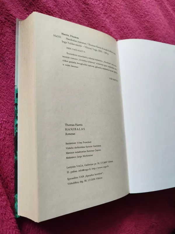 Hanibalas - Thomas Harris, knyga 5