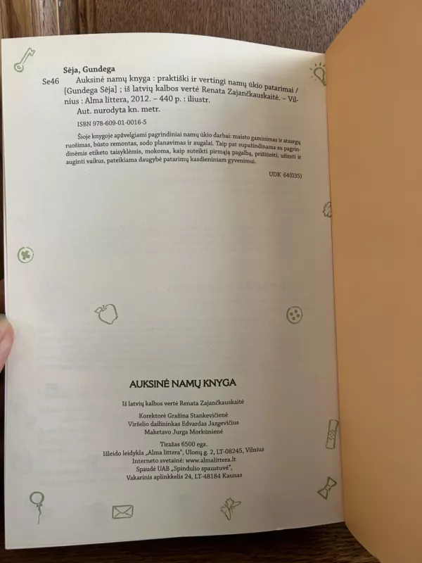 Auksinė namų knyga - Seja Gundega, knyga 6