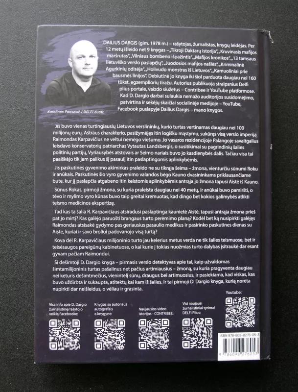 MILIJONIERIAUS TESTAMENTAS MEILĖS PINKLĖSE. Nesibaigiantis turto dalybų kriminalas - Dailius Dargis, knyga 5