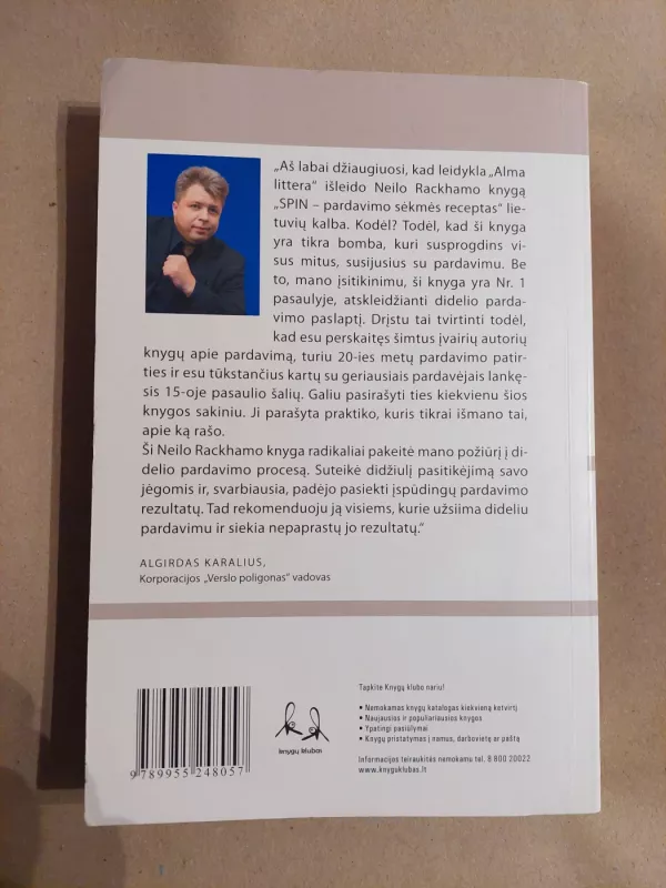 Spin pardavimai: pardavimo sėkmės receptas - Neil Rackham, knyga 3