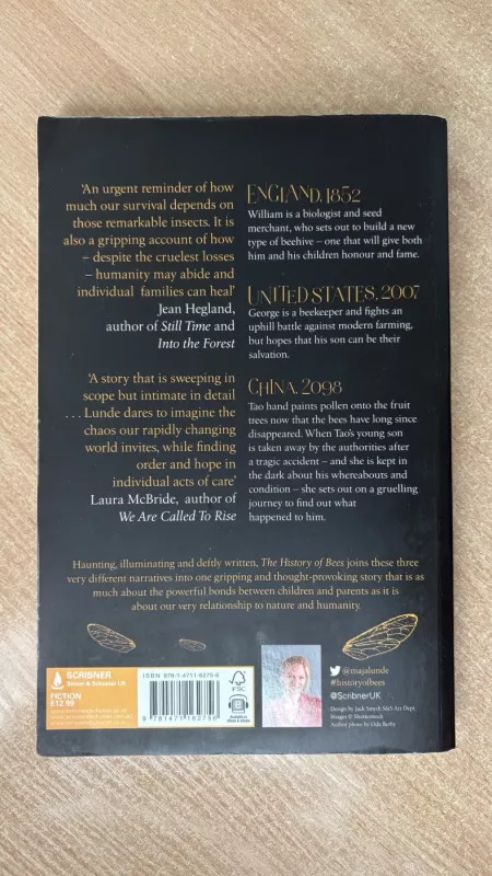 The History of Bees - Maja Lunde, knyga 3