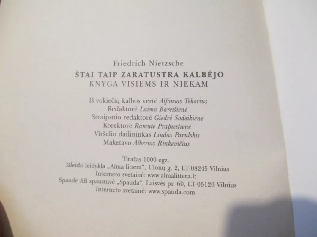Štai taip Zaratustra kalbėjo - Friedrich Nietzsche, knyga 5