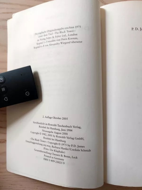 Der schwarze Turm/ The Black Tower (German edition) - P. D. James, knyga 3
