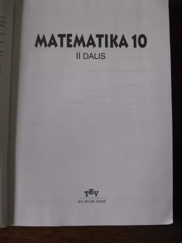 Matematika 10 (II dalis) - Autorių kolektyvas, knyga 3