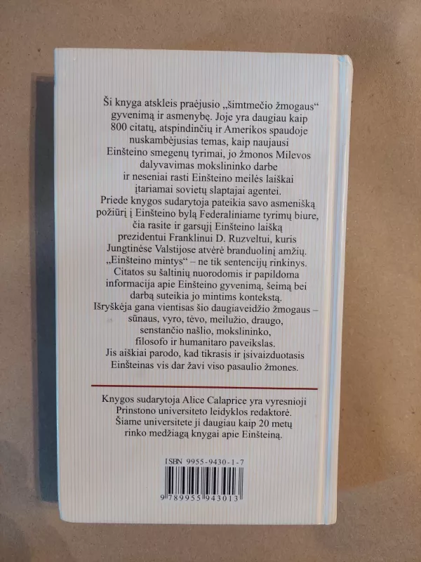 Einšteino mintys - A. Calaprice, knyga 3
