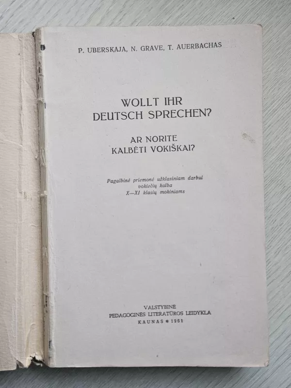 Wollt ihr deutsch sprechen? - P.Uberskaja, knyga 3