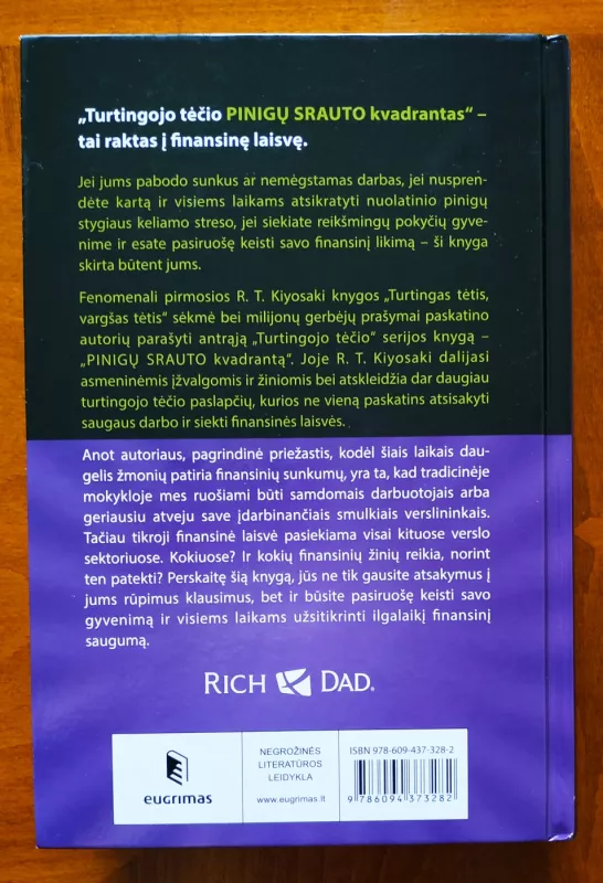 Turtingojo tėčio pinigų srauto kvadrantas: finansinės laisvės vadovas - Robert T. Kiyosaki, Sharon L.  Lechter, knyga 3