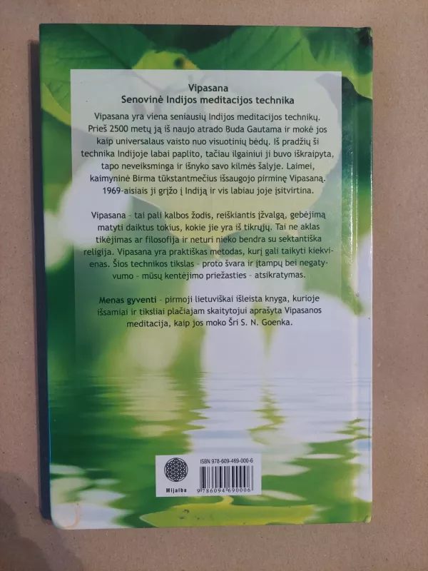 Menas gyventi. Vipasanos meditacija kaip jos moko S. N. Goenka - S. N. Goenka, knyga 3