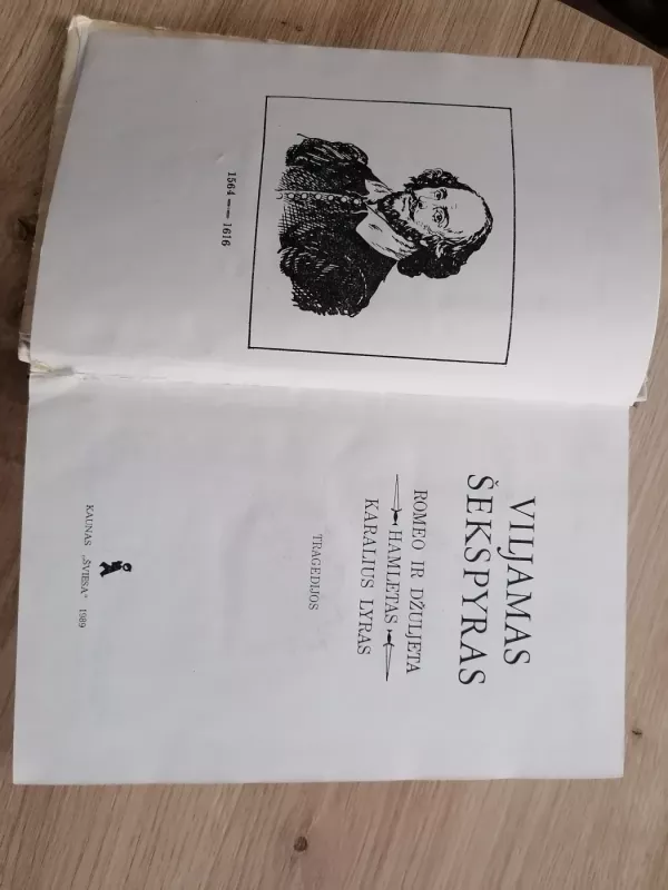 Romeo ir Džiuljeta, Hamletas, Karalius Lyras (Šekspyras) - Viljamas Šekspyras, knyga 3