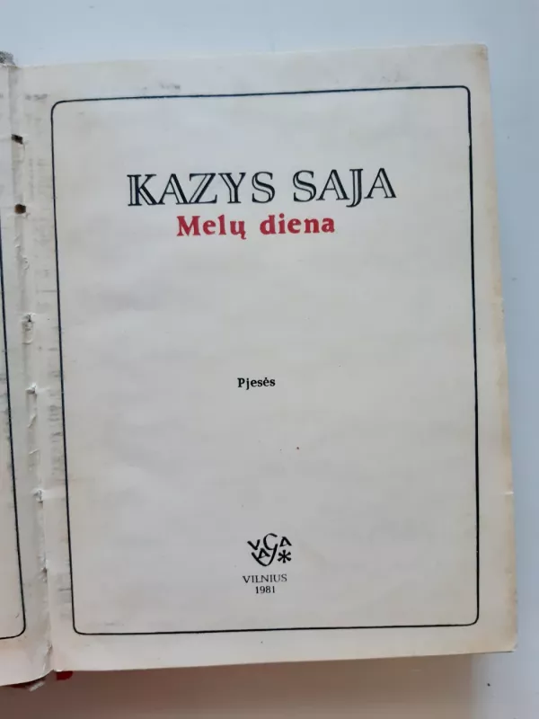 Melų diena - Kazys Saja, knyga 3