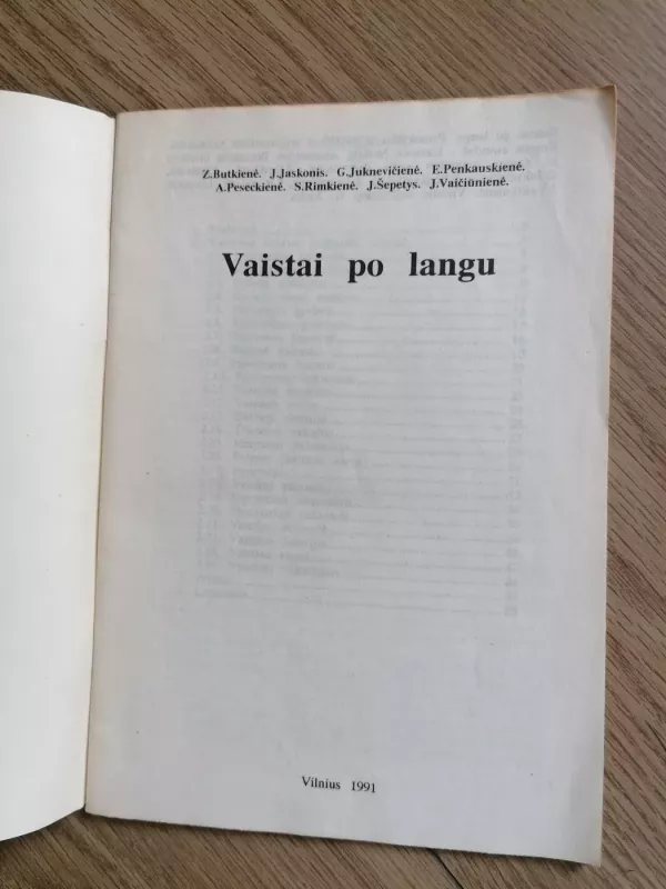 Vaistai po langu - Z. Butkienė, ir kiti. , knyga 3