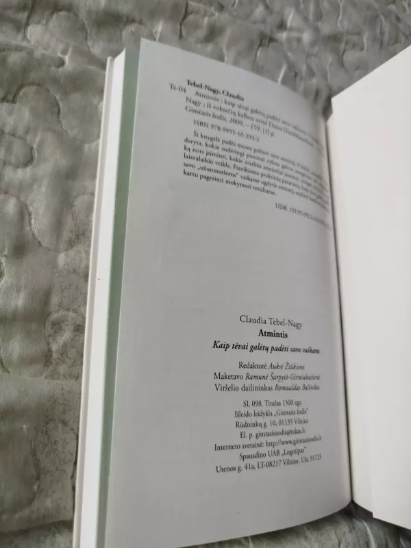 Atmintis: Kaip tėvai galėtų padėti savo vaikams - Claudia Tebel-Nagy, knyga 5