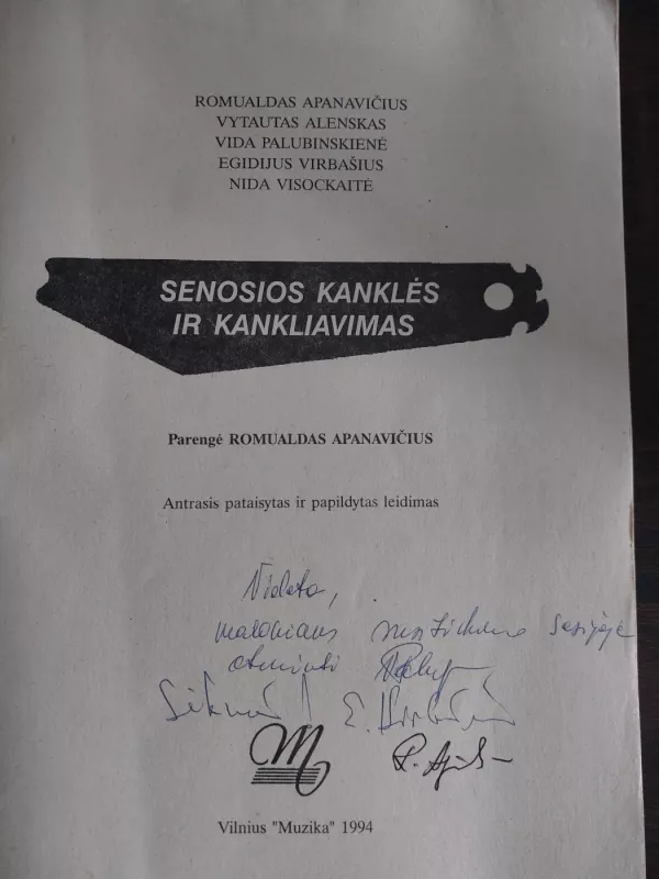 Senosios kanklės ir kankliavimas - Romualdas Apanavičius, knyga 3